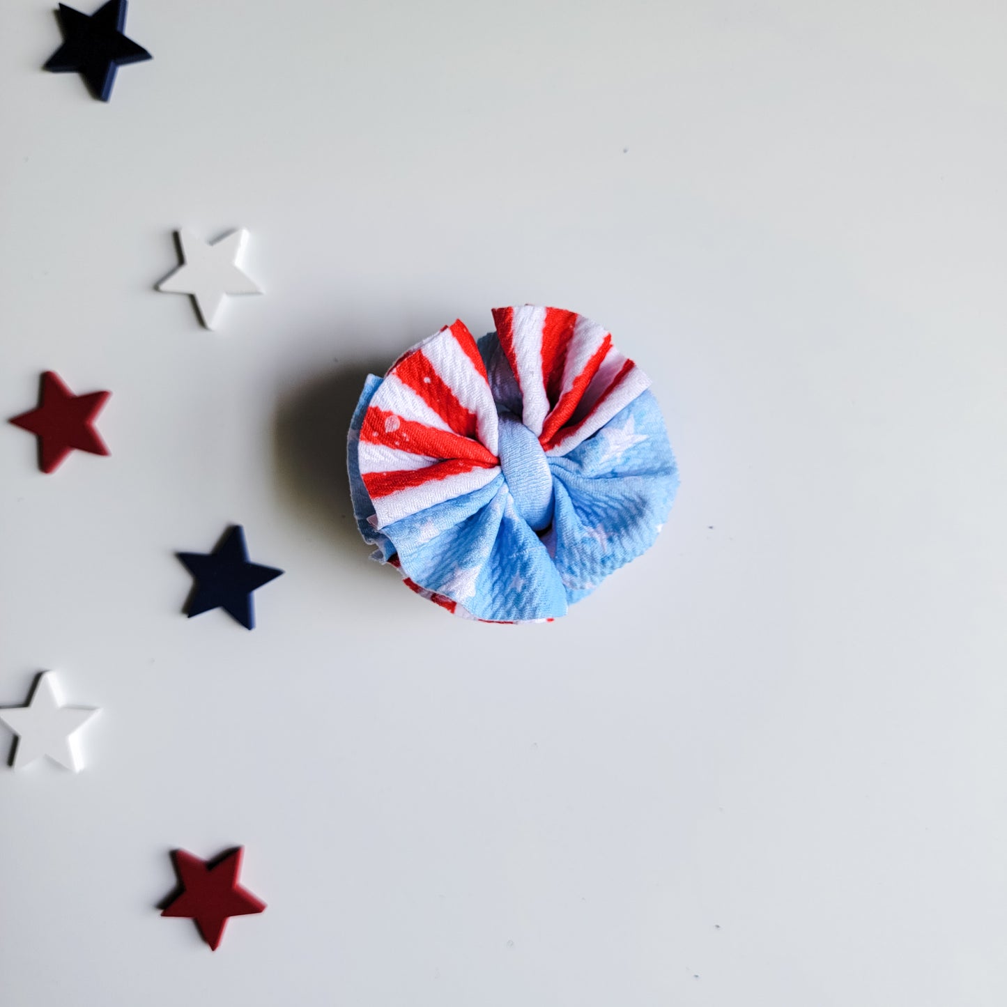 Stars + Stripes Ruffle Bow