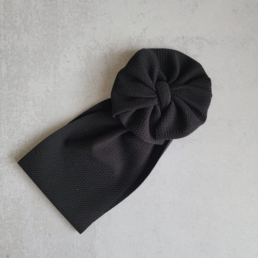 Black Messy Bow