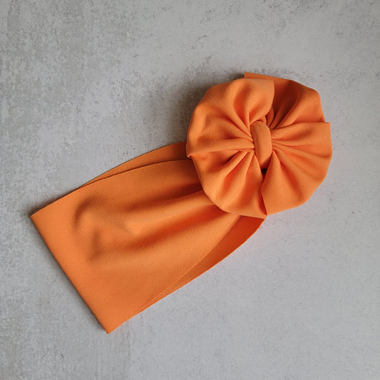 Bright Orange Messy Bow