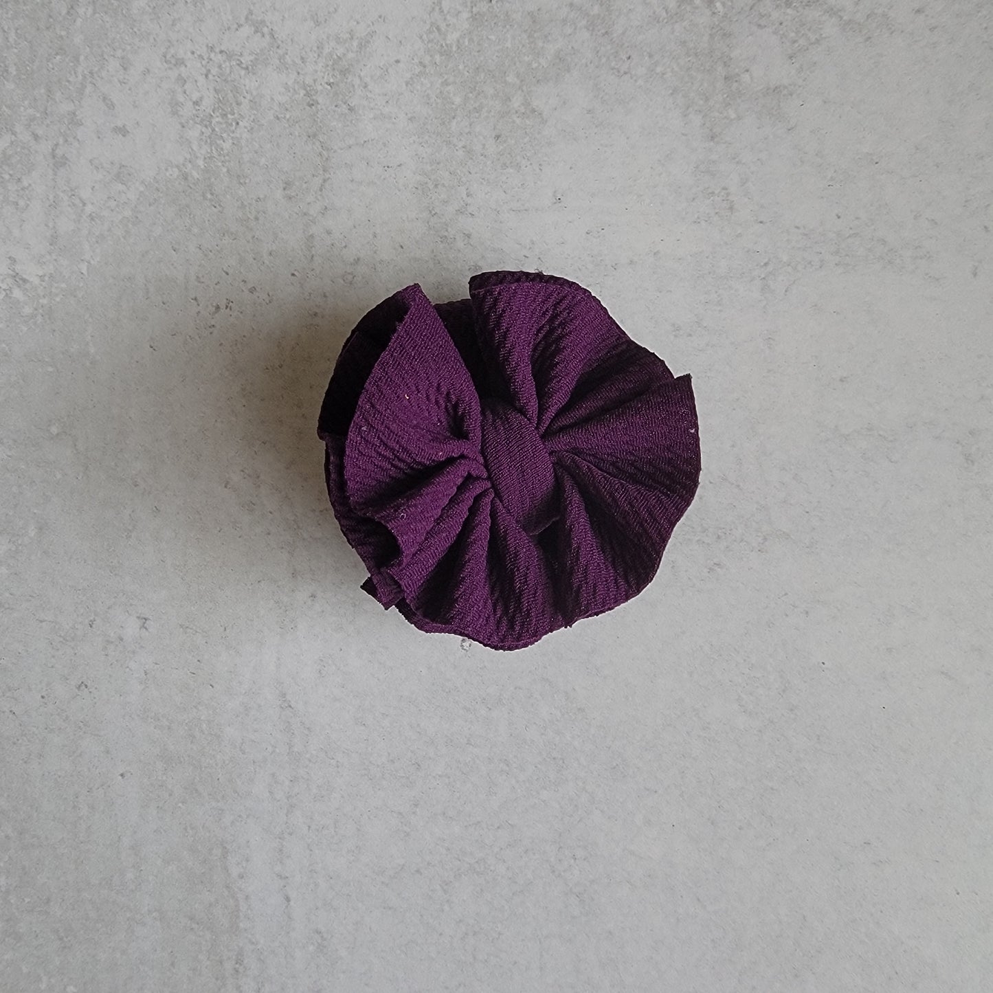 Eggplant Ruffle Bow