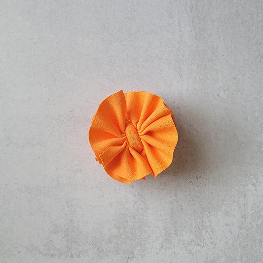 Bright Orange Ruffle Bow