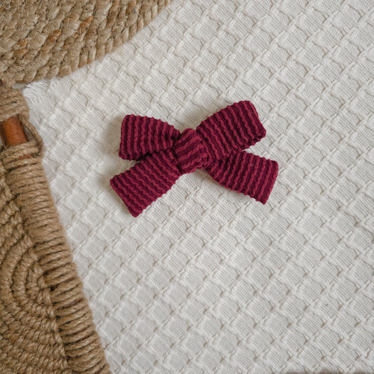 Burgundy Pinwheel Bow