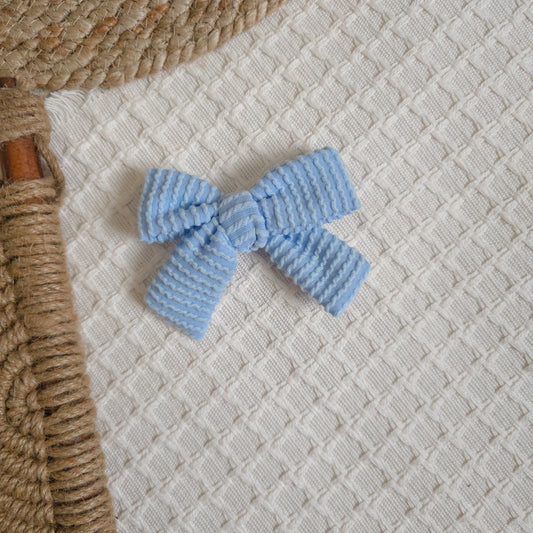 Baby Blue Pinwheel Bow