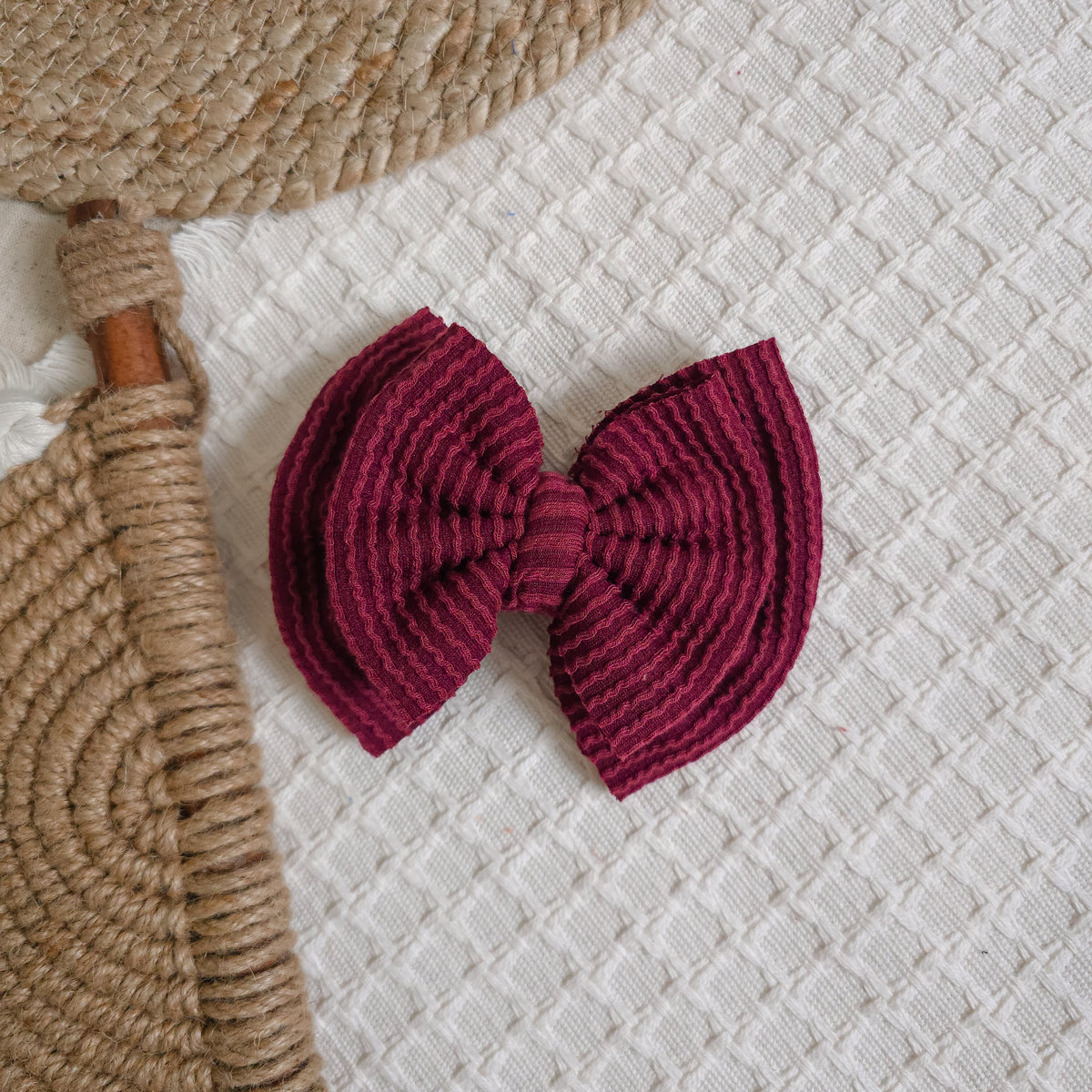 Burgundy Double Bow