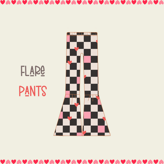 Checkered Hearts Flares