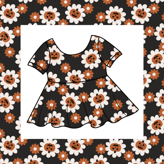 Daisy Lanterns Short Sleeve Peplum Top