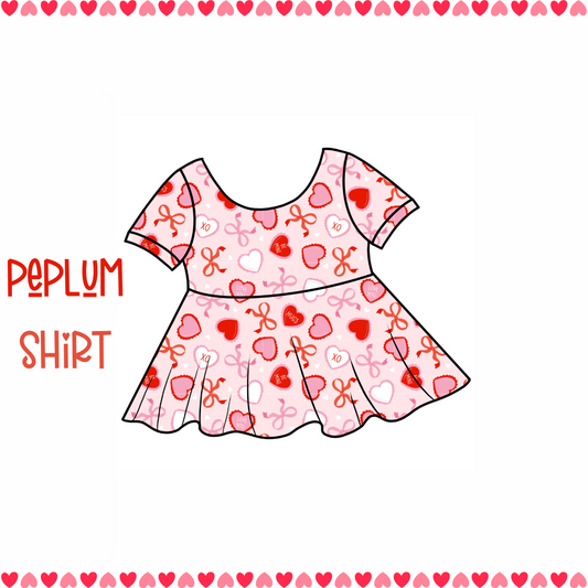 Hearts & Bows Peplum Top